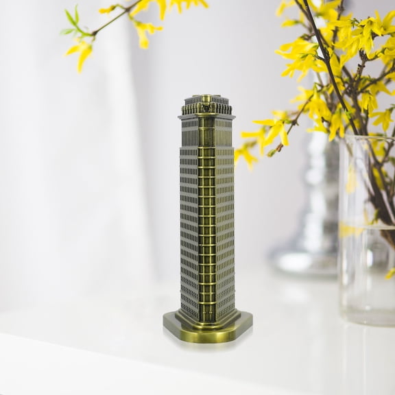 Hemobllo Vintage Metal Building Model for Home Decor, Multi-Style Collectible Display, 1 Pack - Unique Retro Decorative