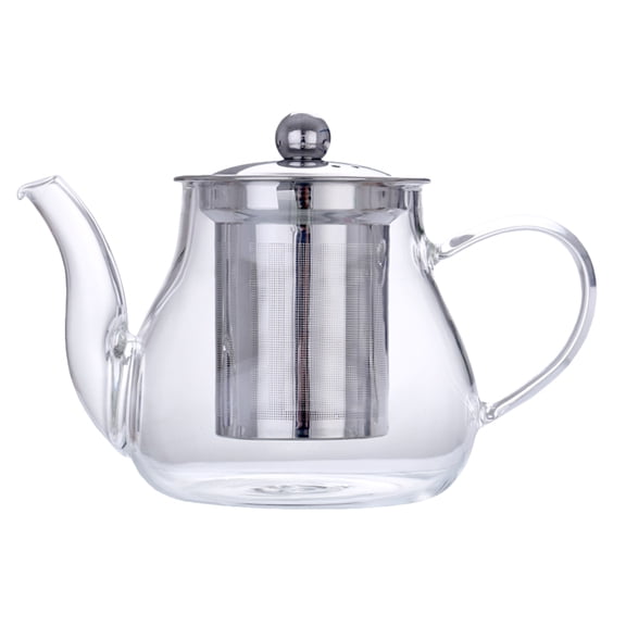 Hemobllo Glass Teapot with Removable Infuser, Transparent Multi-Color Design, Home Use Kettle, 1 Piece