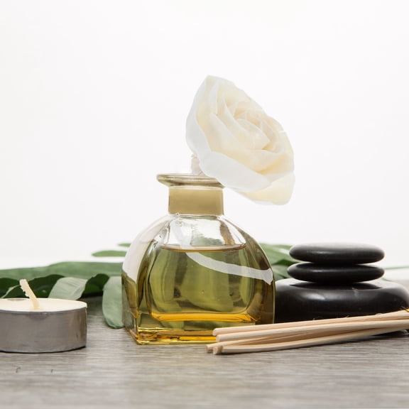 Hemobllo Office Diffuser Flower Aroma Diffuser Beige Rice Paper Essential Oil Dispersion for Office Use 1 Pcs