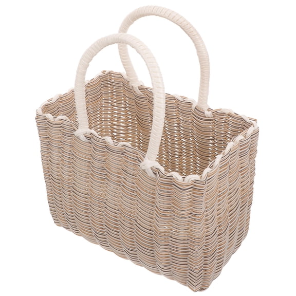 Hemobllo Portable Plastic Storage Basket with Handle, Multi-Purpose Organizer for Daily Use and Home Storage Solutions