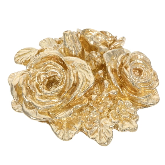 Hemobllo Vintage Brass Flower Drawer Knobs with Elegant Peony Design, Decorative Cabinet Pulls for Home and Furniture