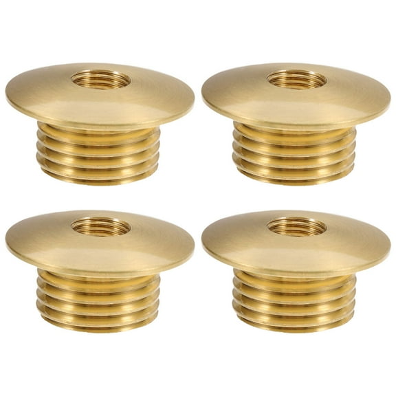 Hemobllo 4Pcs Golden Metal Lamp Nut Fasteners for Secure Lampshade Thread and Lighting Fixture Hardware