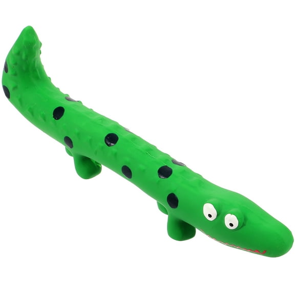 Hemobllo Pets Chewing Toys Lizard Shaped Dog Toy Green Latex Boredom Prevention 1Pack