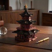 Hemobllo Handmade Durable Plastic Traditional Pavilion Ornament for Stylish Decor