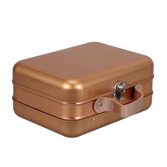 Hemobllo Metal Rectangular Storage Tinplate Box with Lid and Handle Ideal for Money Or Jewelry Storage