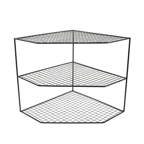 Hemobllo Corner Shelf Stand Kitchen Countertop Organizer Iron Multifunctional Storage for Kitchen Shelves 1Pack