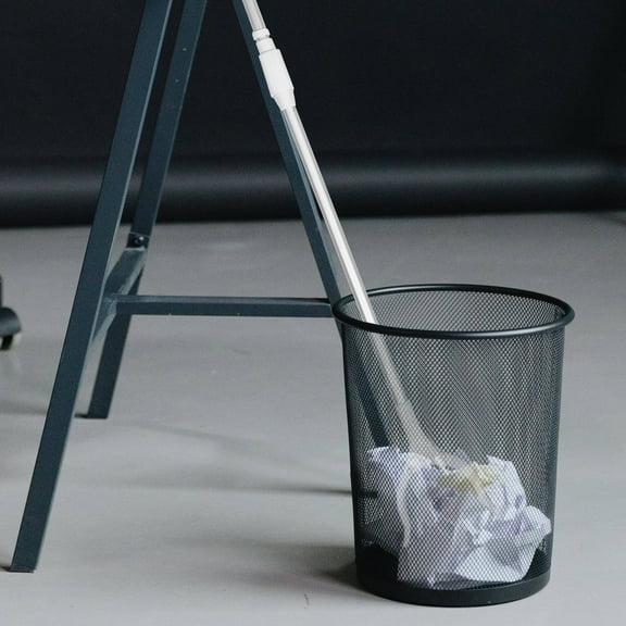 Hemobllo Foldable Grabber Reacher Tool with Sanitation Clamp for Cleaning and Trash Pickup White