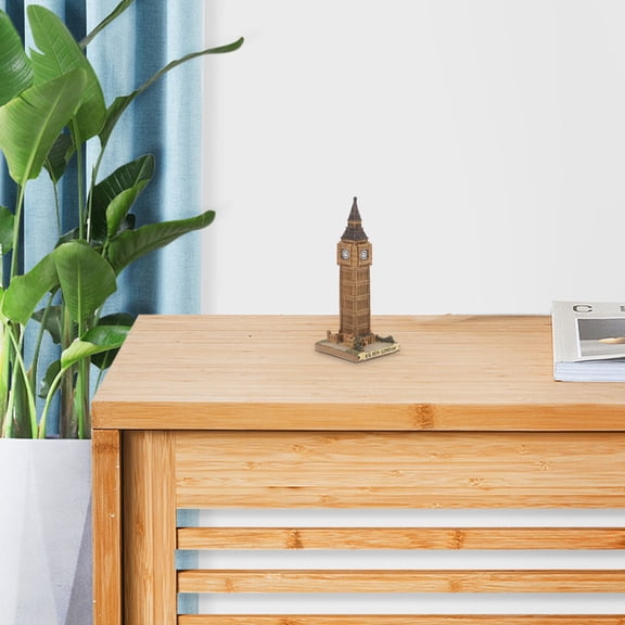 Hemobllo Unique Light Brown Resin Big Figurine Simple Artistic Desktop Decor