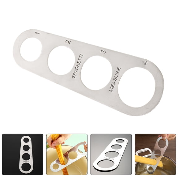 Hemobllo Portable Stainless Steel Noodle Measuring Tool with Plated Finish for Home Cooking and Professional Chef Use