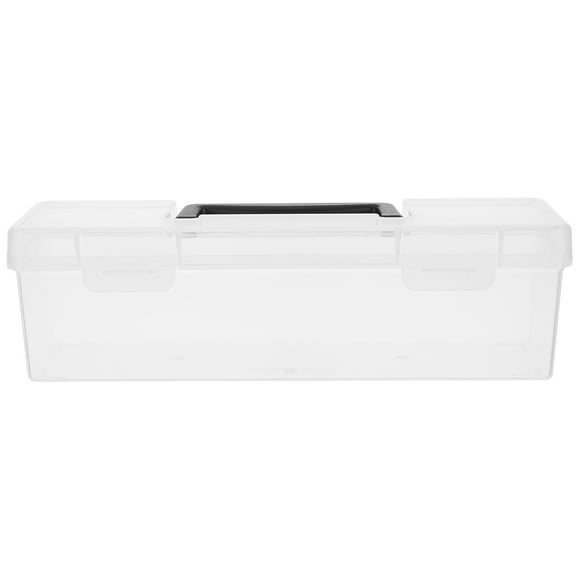 Hemobllo Clear Plastic Storage Box with Handle Portable Seed Packet Organizer for Gardening