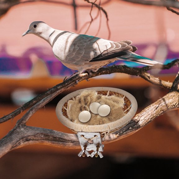 Hemobllo Premium Khaki Bird Nest Liner Natural Wear Resistant Comfortable Nesting Pad for Pet Use