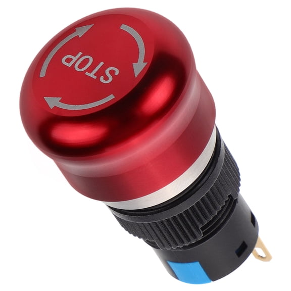Hemobllo Red Metal Emergency Stop Replacement for Industrial Mechanical Control Devices Safety