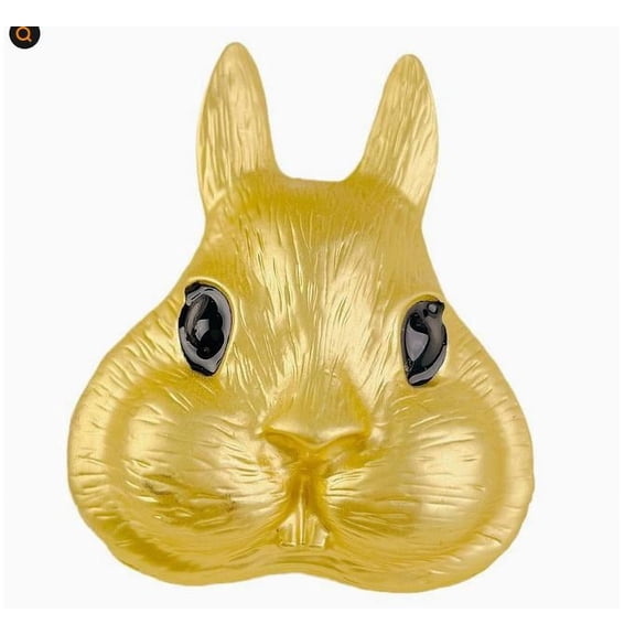 Hemobllo Adorable Vintage Golden Bunny Pin Brooch for Wedding Party Hat Accessories