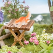 Hemobllo Resin Cute Sleeping Squirrel Figurines Garden Aquarium Desk Decoration 6 Pieces