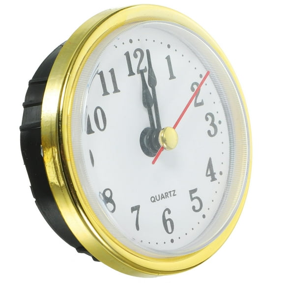 Hemobllo Vintage Round Clock Insert with Silent Quartz Movement Durable Plastic Material for DIY