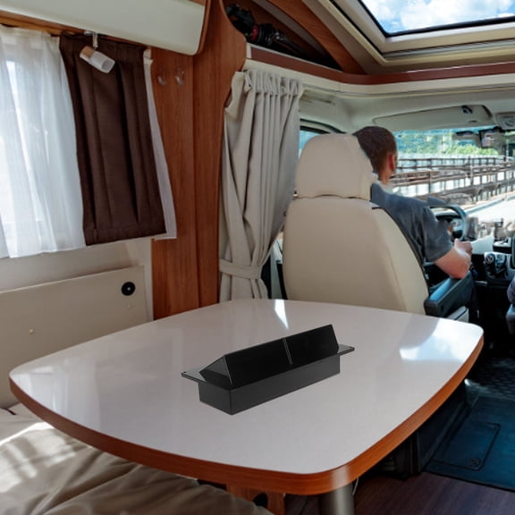 Hemobllo Rv Hood Vent Cover Black ABS Material Easy Install Exhaust Vent for Rv Kitchen and Shower