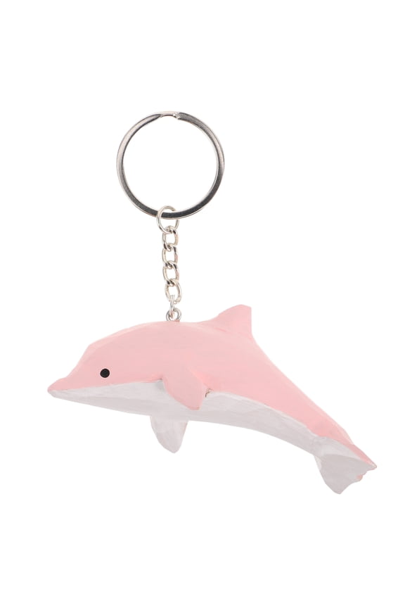 Dolphin Purse Charms for Girls Dolphin Keychain Wood Bag Decorator for Women 1Pack