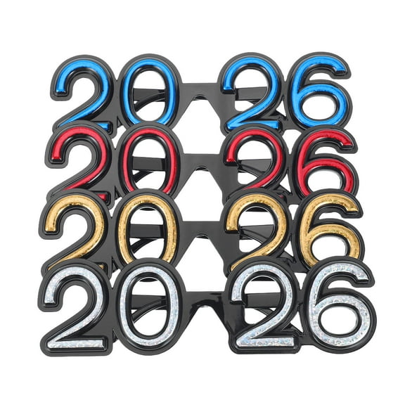 Hemobllo 4Pcs 2026 New Year Glasses Assorted Colors Party Props for New Years Eve Photo Booth Fun