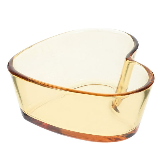 Hemobllo Multi-Color Heart Design Glass Bowl Practical for Home Cooking