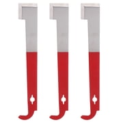 Hemobllo Stainless Steel Beekeeping Tool, Red, J-Hook for Lifting, Scraper Blade, Essential Equipment, 3Pcs