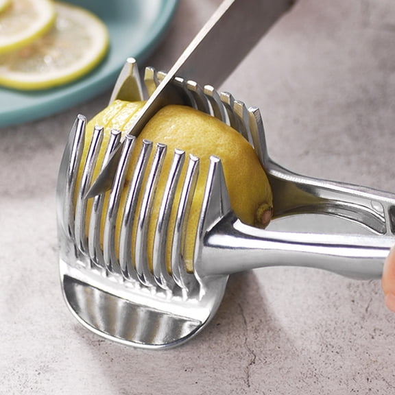 Hemobllo Stainless Steel Tomato Slicer Cutter for Home Use Easy and Safe Fruit Vegetable Slicing Tool