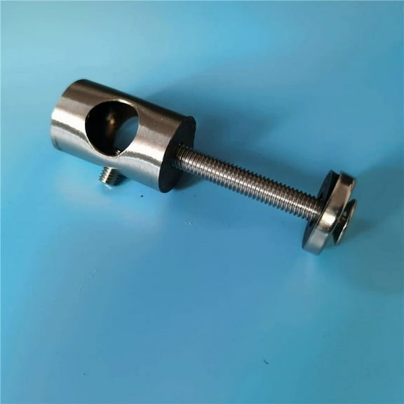 Hemobllo 2Pcs Stainless Steel Handrail Connectors Plated Silver Round Tube Brackets Durable Outdoor Pipe Fittings for Stairs