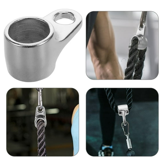 Hemobllo Steel Tricep Extension Strap Attachment with Rope Swivel for Home Gym Use