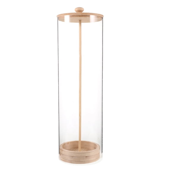 Hemobllo Transparent Drinking Straw Holder Drinking Straw Container Light Brown Easy Access for Tea Shop 1Pack