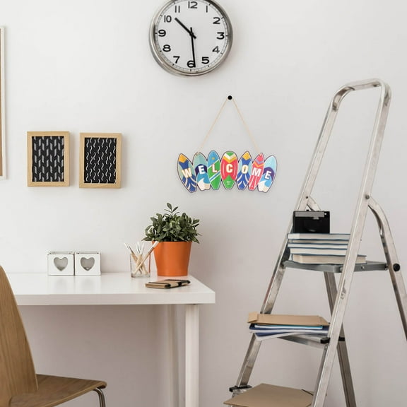 Hemobllo Summer Party Favors Hanging Surfboard Ornaments Wooden Multi Wall Decoration Beach Party 1Pcs