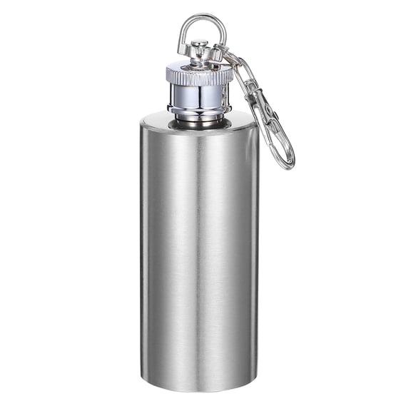 Hemobllo Portable Stainless Steel Pocket Flask with Carabiner for Outdoor Adventures