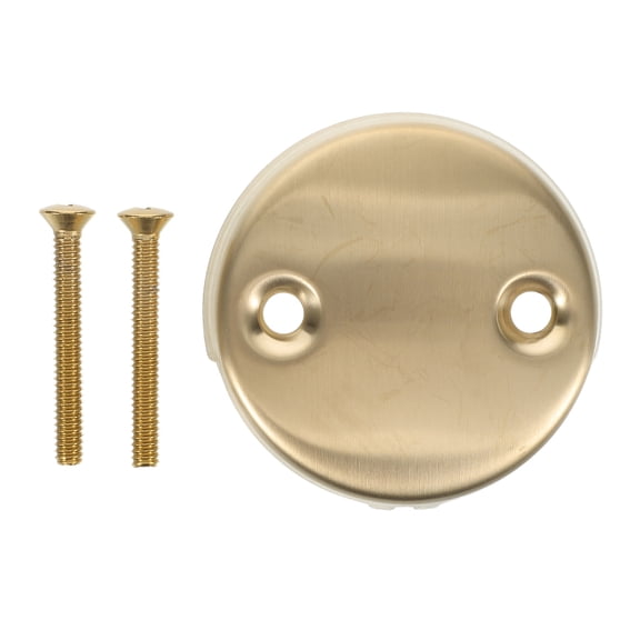 Hemobllo Golden Tub Overflow Drain Cover Replacement for Bath Renovation, 1 Piece Bathroom Fixture