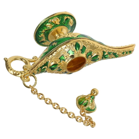 Hemobllo Vintage Green Decorative Table Lamp Elegant Retro Style Indoor Centerpiece Ornament for Home