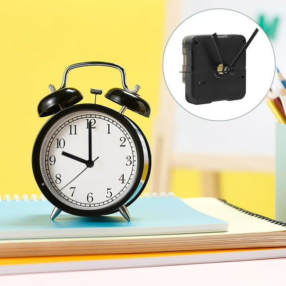 Hemobllo Clock Movement Mechanism Plastic Black for Replacement 1Set