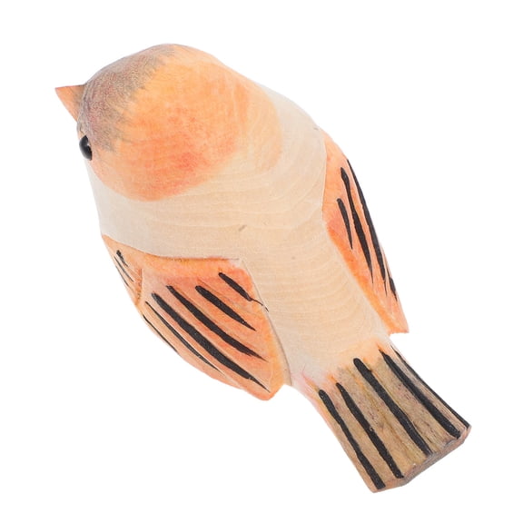 Hemobllo Handmade Wooden Bird Sculpture Farmhouse Style Desktop Decoration Ornament for Home and Office