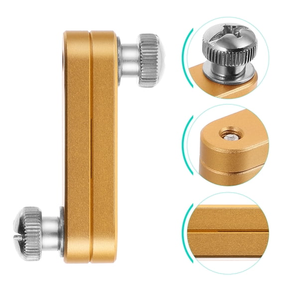 Hemobllo 1Pc Golden Steel Woodworking Ruler Positioning Block for Accurate and Precise Measurement Tool