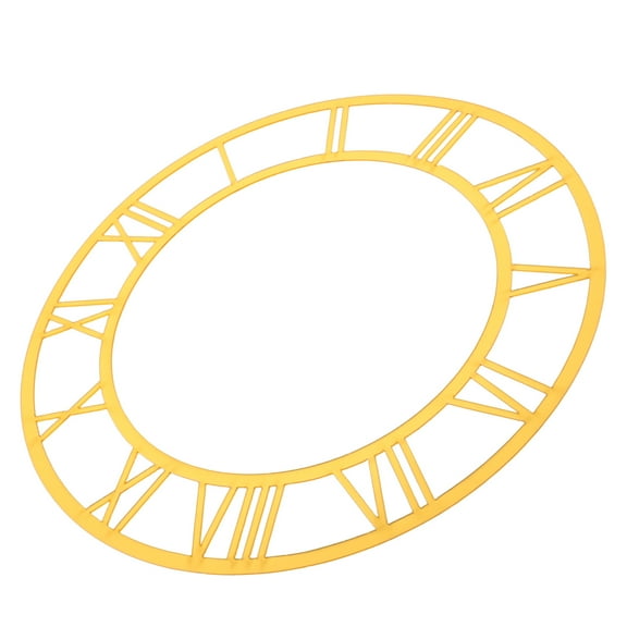 Hemobllo Acrylic Wall Clock Dial Golden Roman Numerals Readable Scale