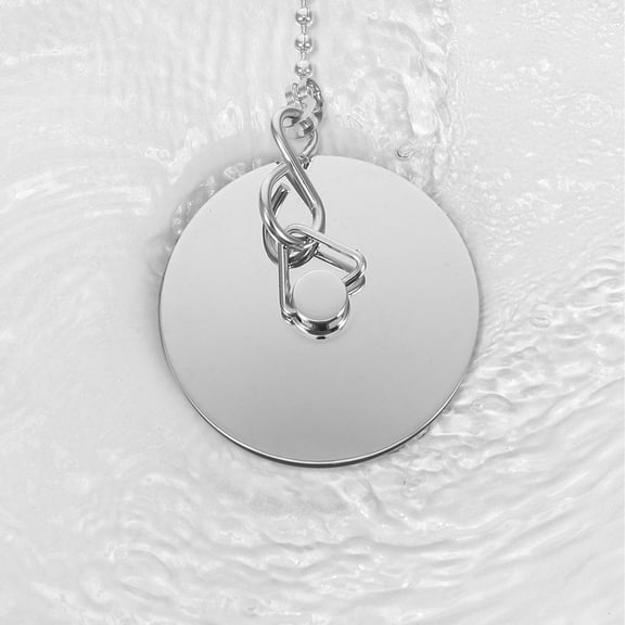 Hemobllo Bathtub Drain Plug Sturdy Metal Chain Easy Installation Fresh Bathroom