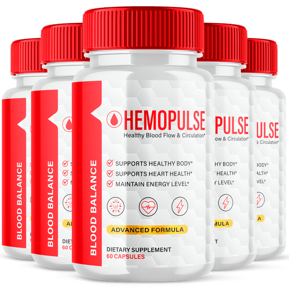 Hemopulse Blood Support Pills Advanced Formula Vitamin Supplement 300 Capsules