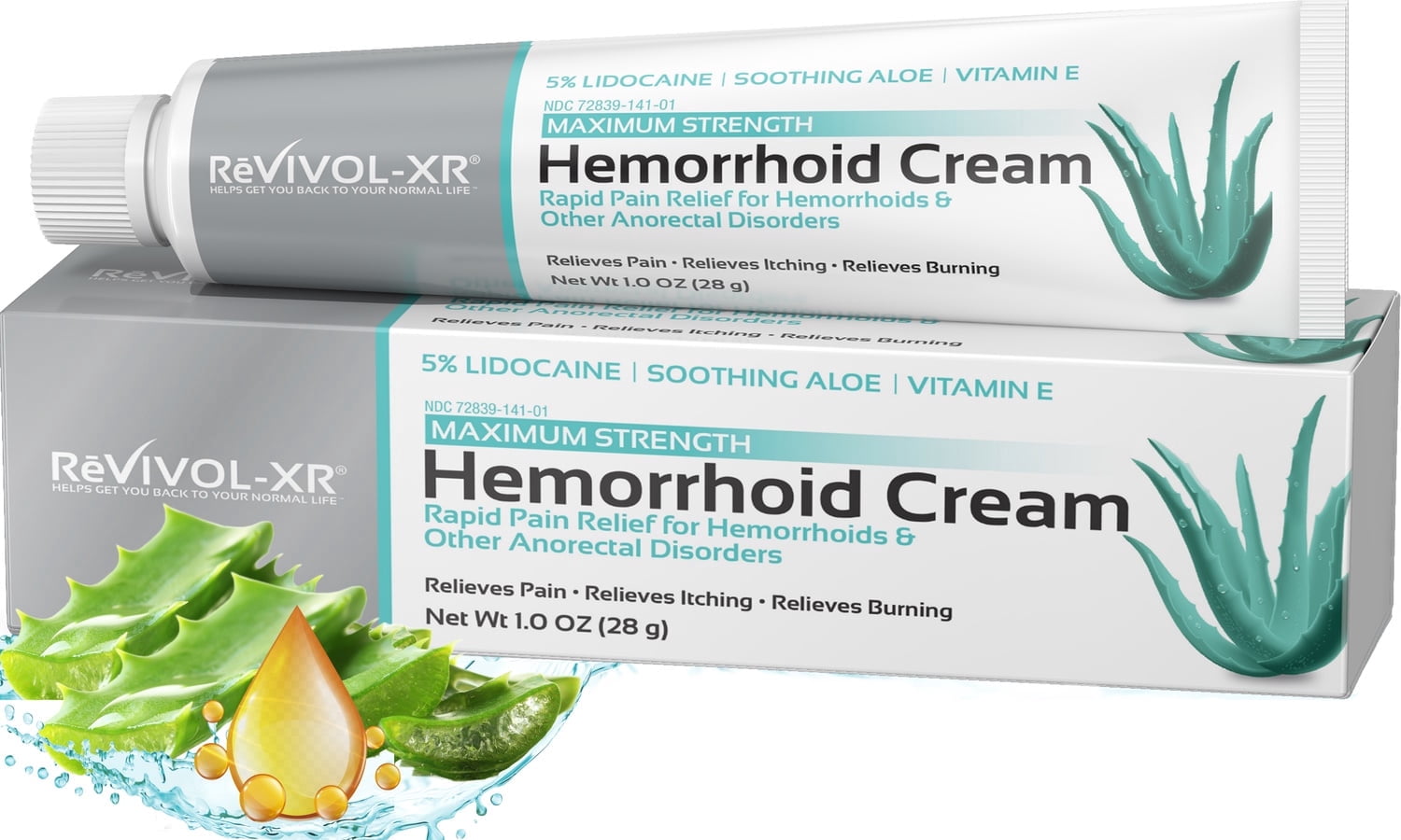 Hemorrhoid Numbing Cream 5% Lidocaine (Maximum Strength) + Soothing Aloe Vera Vitamin E Hemorrhoids Treatment for Rapid Itch, Burn & Pain Relief. USA Made.