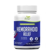 Hemorrhoid Relief - Fissure Relief - Relief from Itch, Burning, Swelling and Bleeding - Promotes Healthy Vein Walls and Rectal Comfort