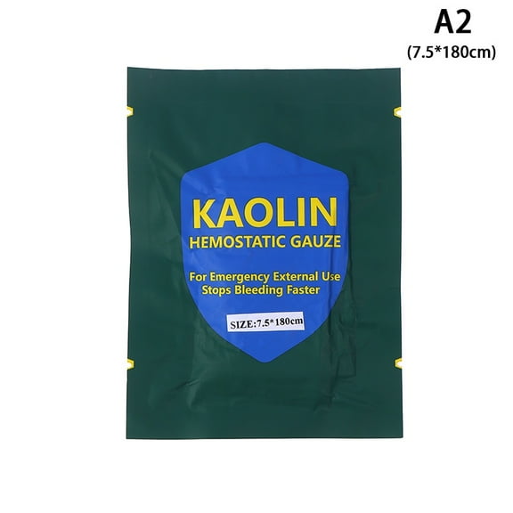 Hemostatic Kaolin Gauze Combat Emergency Trauma Z-Fold Soluble For Ifak 7.5*180CM