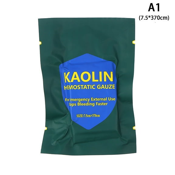 Hemostatic Kaolin Gauze Combat Emergency Trauma Z-Fold Soluble For Ifak 7.5*370CM