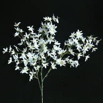 Artificial Greenery Stems Box Set(Pack of 75pcs) with 8 Kinds of Faux Plants and Fake Flowers for DIY Wedding Bouquet Table Centerpieces and Floral Arrangement (White&Green)