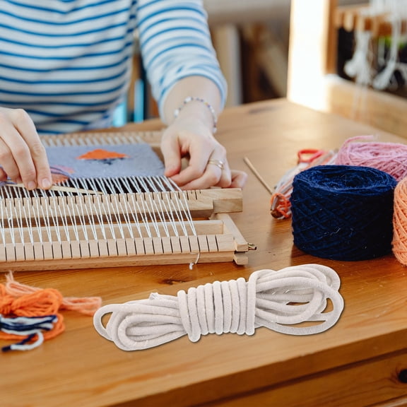 Hemoton 10m Woven Cotton Rope Bundle with Self-Watering Core, Thick Soft Cotton String for Weaving, Crafting, Macrame, Multi-Use