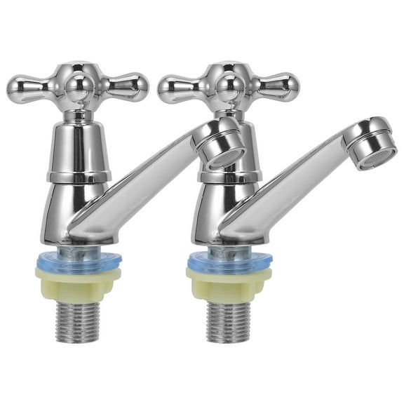 Hemoton 1 Pair Bathroom Sink Faucets Modern Sink Faucet Single Handle Bathroom Faucet ( , Hot Type)