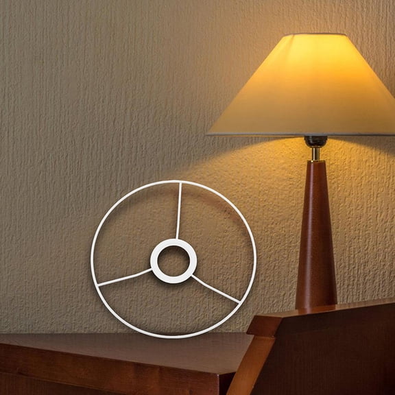 Hemoton 1 Pair of Lamp Shade Ring Frame Lampshade Holder Wire Frame DIY Frame Ring for Table Lamp Lampshade Ring Lampshade Frame Holder Frame Ring E27 Socket Lamp Shade Frame