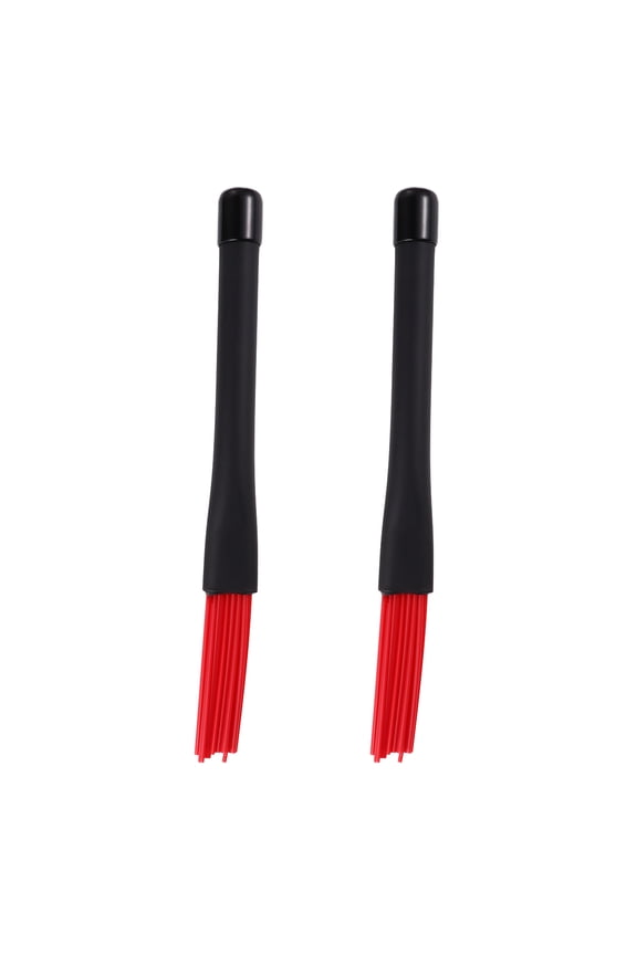 Red Nylon Drum Brush Retractable Durable for Jazz and Other Music 1Pair