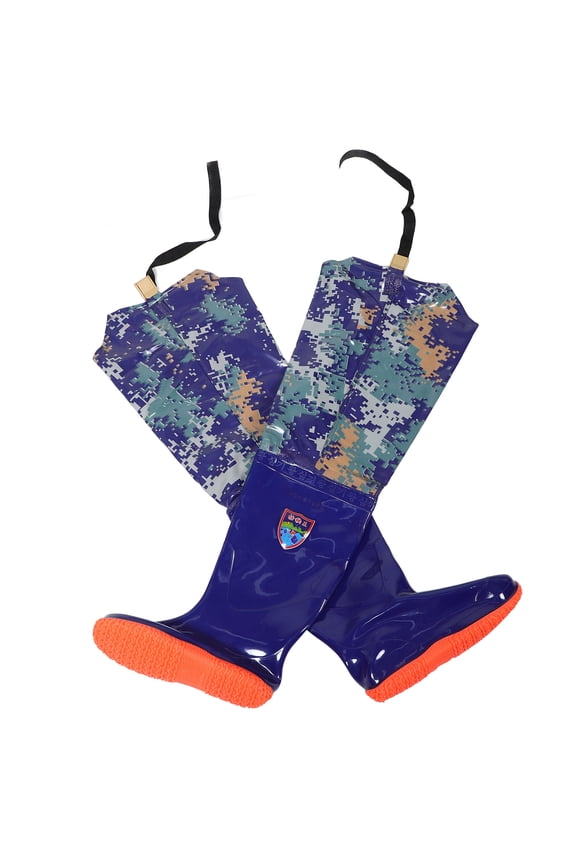 1 Pair Of Waterproof Pvc Wading Boots For Men, Non-Slip High Rain Boots, Outdoor Fishing And Hunting Waders, Breathable And Comfortable Size 44