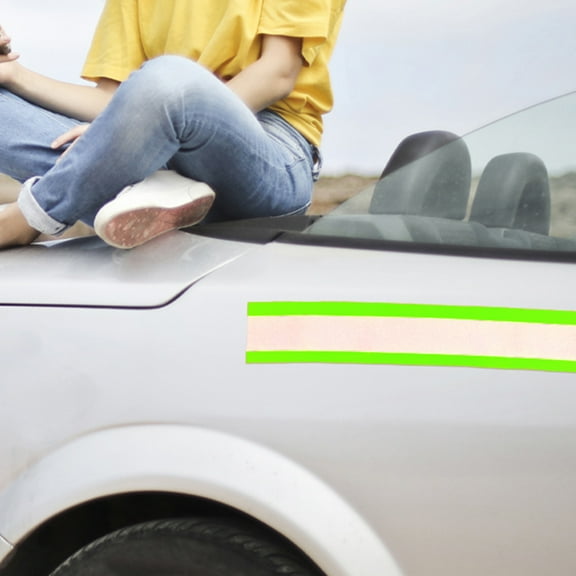 RENACLIPY Light Green Reflective Fabric for Clothing Safety Gear and Traffic Warning Applications