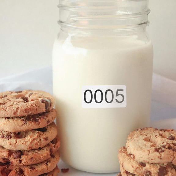 Hemoton Consecutive Number Labels Roll 0001-1000 Rectangular Adhesive Number Stickers for Inventory and File Organization